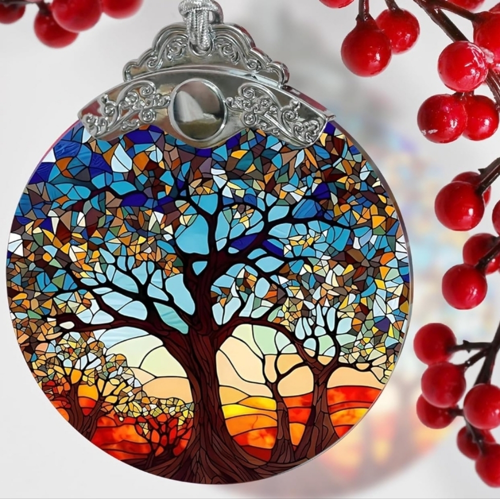 Tree‎ Of Life Glass Ornament